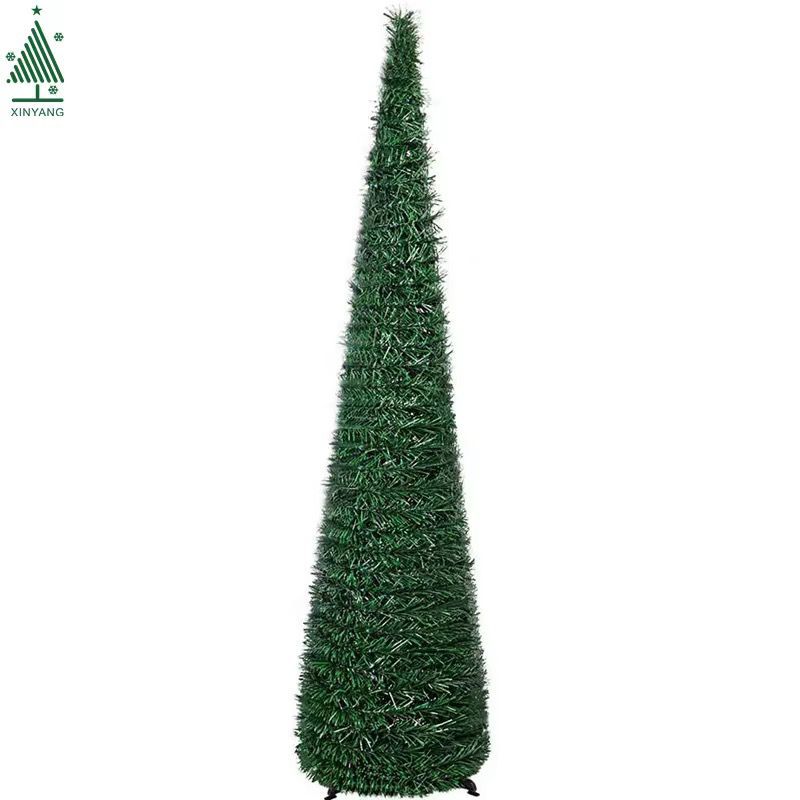 GENERICO - Arbol de Navidad Plegable Pino Color DORADO 150cm