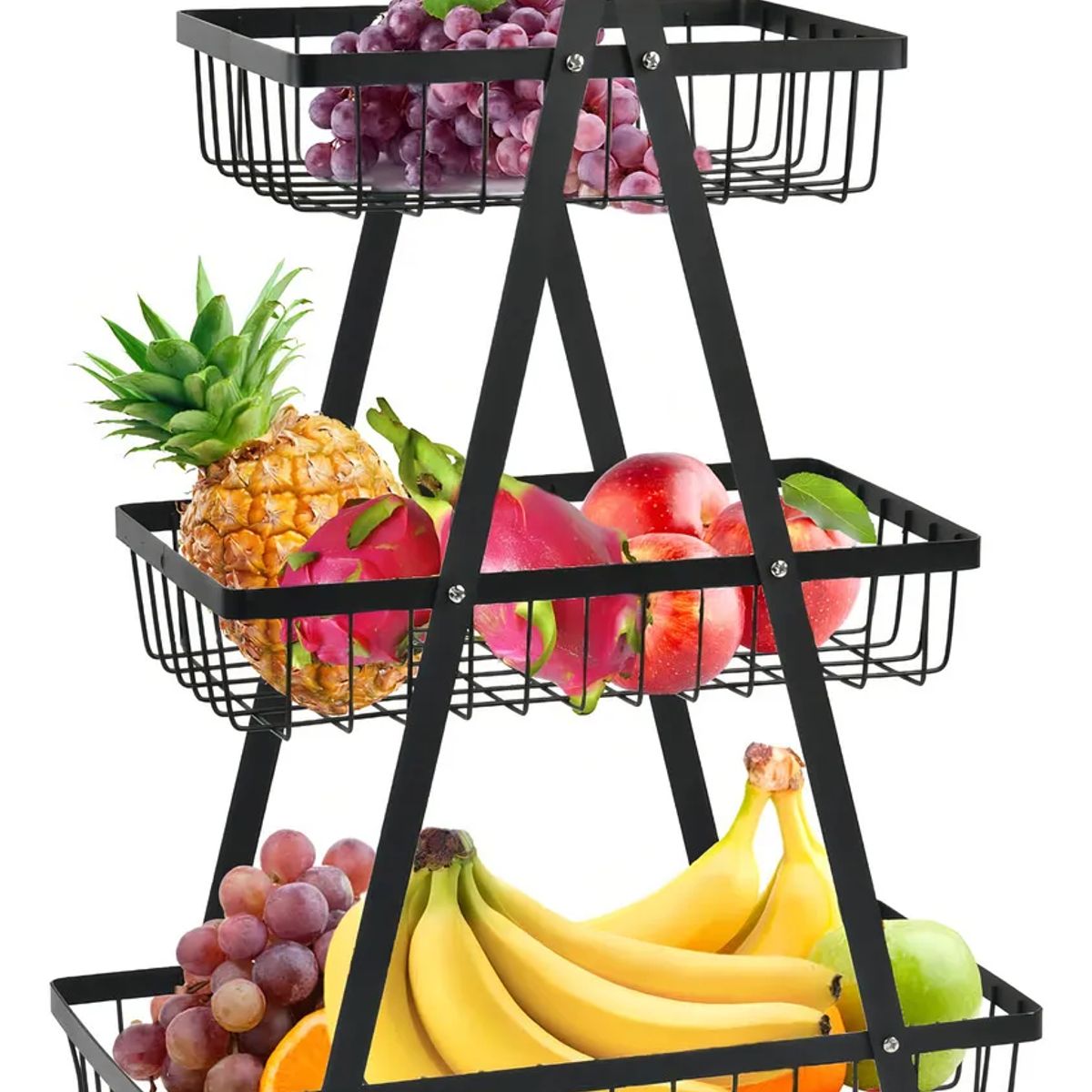 GENERICO - Organizador Frutero Metálico 3 Niveles