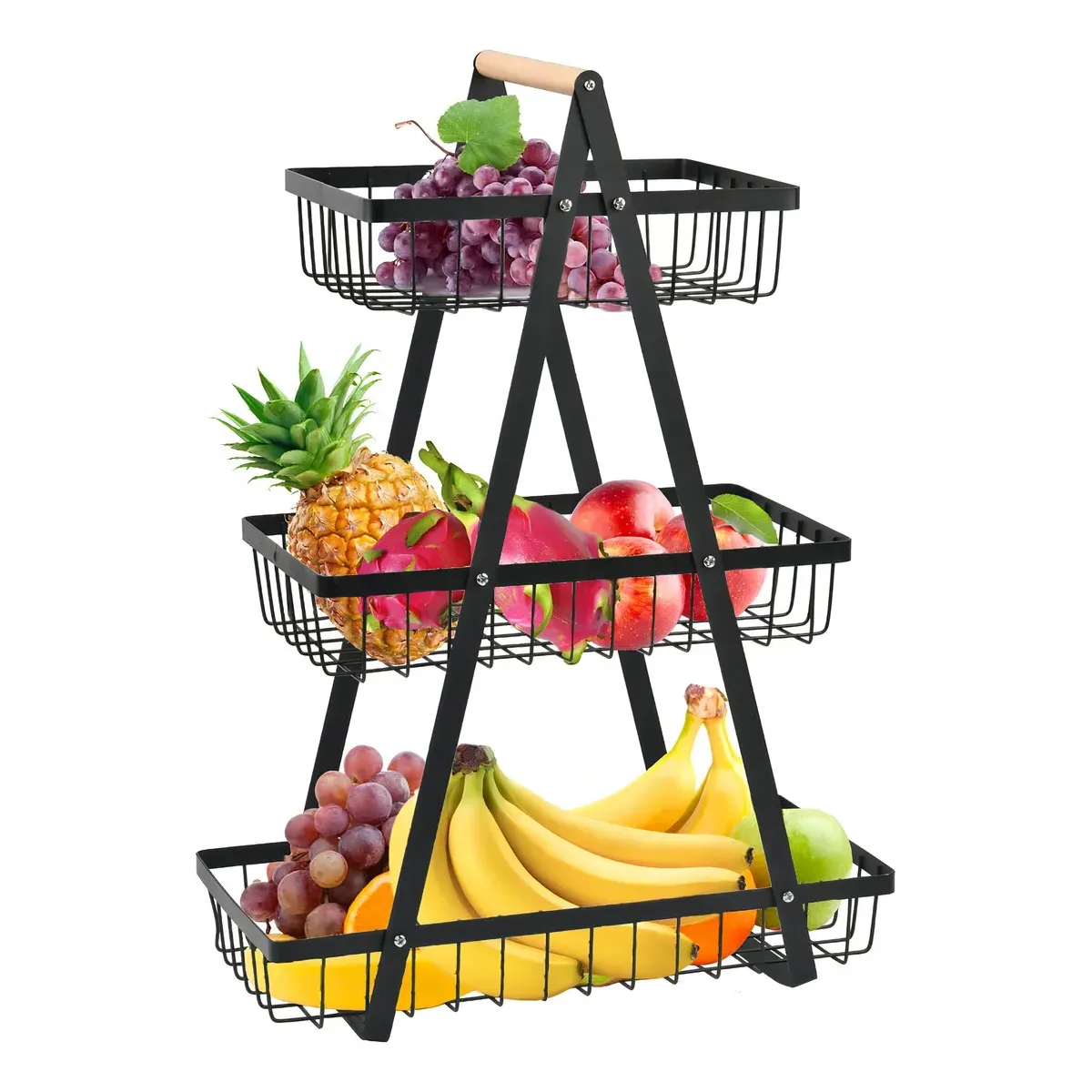 GENERICO - Organizador Frutero Metálico 3 Niveles