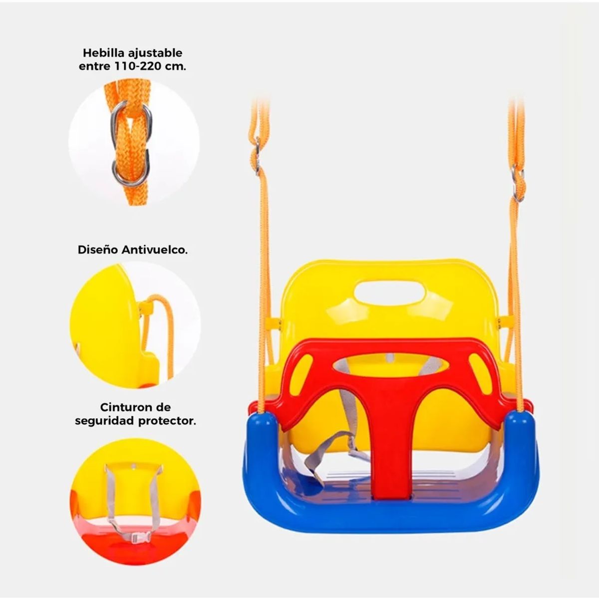 GENERICO - Columpio Silla 3 En 1 Ajustable Portátil Niños