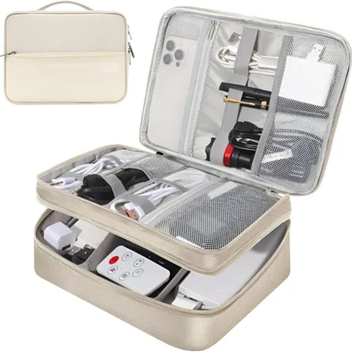 GENERICO - Bolsa organizadora cables accesorios electrónicos