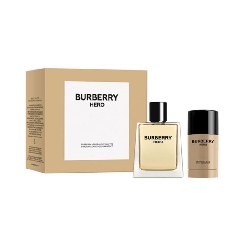 BURBERRY - Burberry Hero Edt 100 Ml + Deo Stick 75 Ml Set 2 Pcs