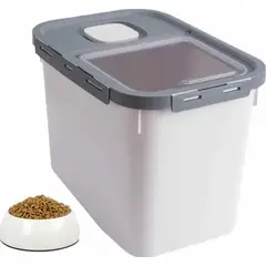 GENERICO - Contenedor alimento mascotas hermético color gris