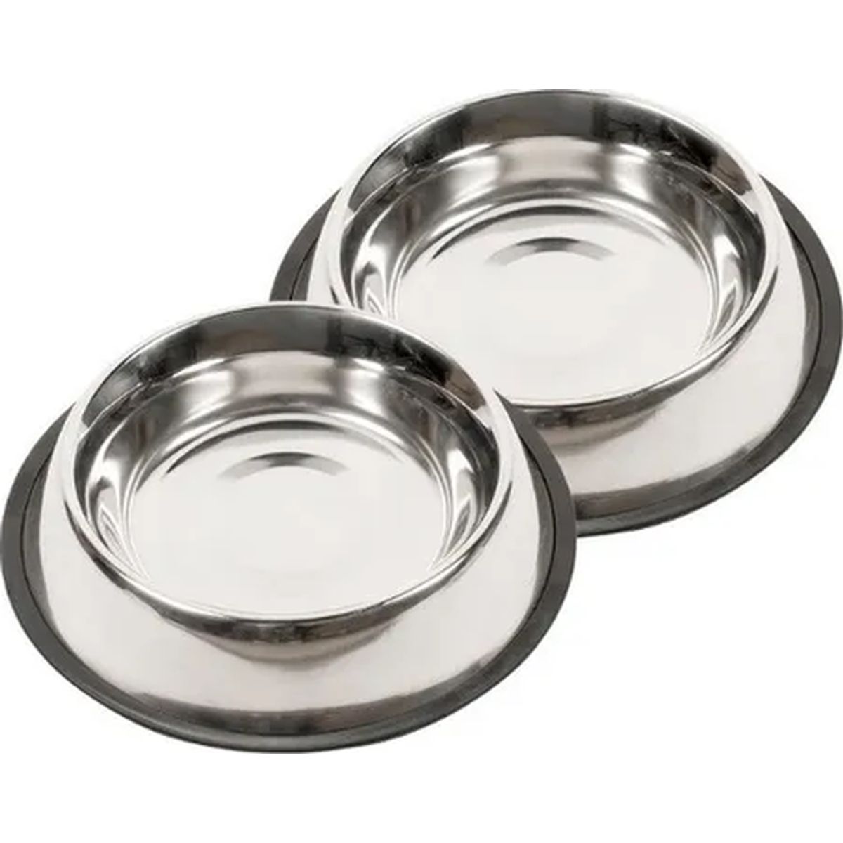GENERICO - Pack 2 platos acero inoxidable 64oz