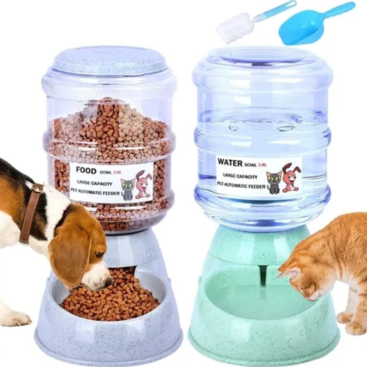 GENERICO - Pack 2 dispensadores aguacomida mascotas