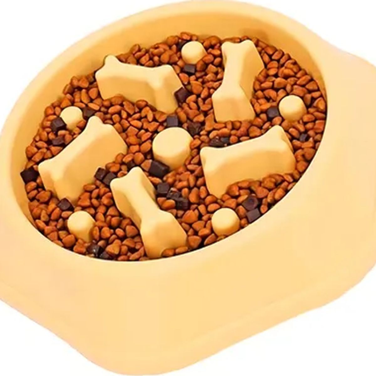 GENERICO - Plato Per-Ros antiansiedad perrosgatos color amarillo