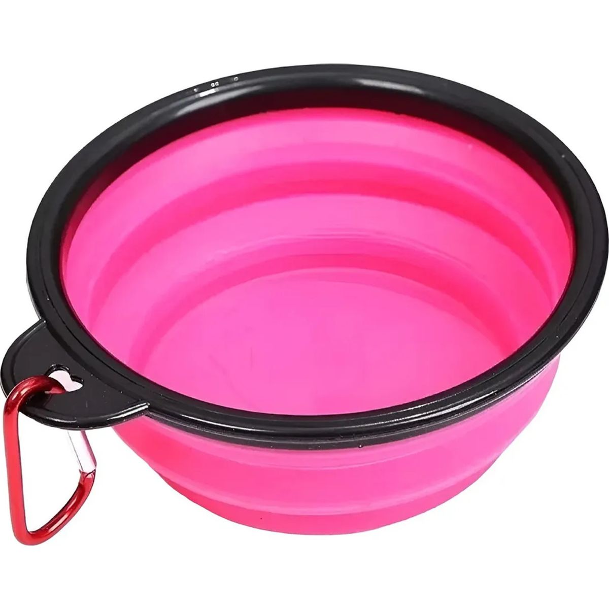 GENERICO - Plato goma plegable portátil mascotas color rosado