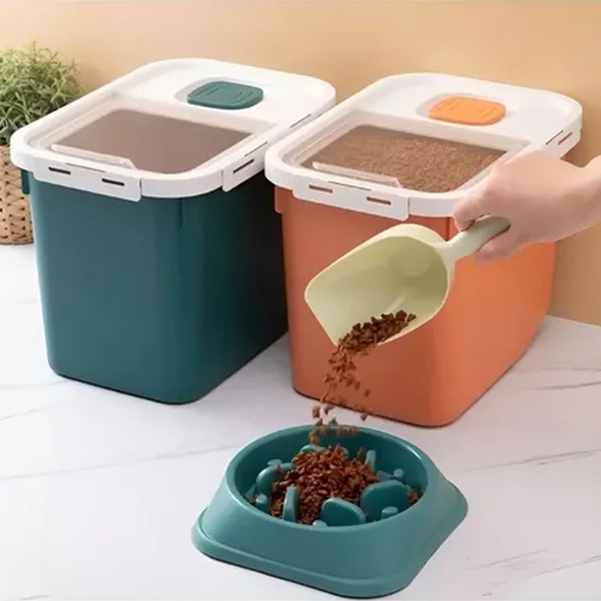 GENERICO - Contenedor alimento mascotas hermético + pala