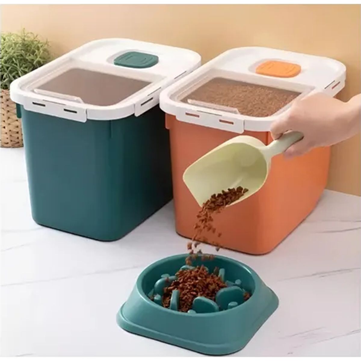 GENERICO - Contenedor alimento mascotas hermético + pala