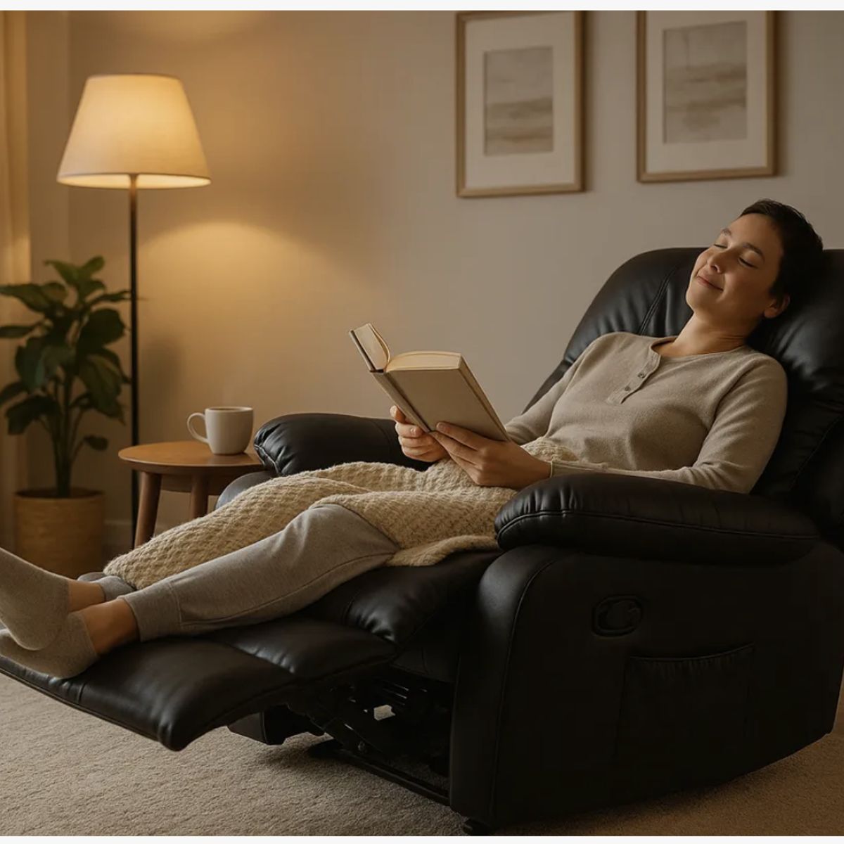 HOMER OUTDOOR - berger comodo sillon reclinable masaje y calefacción hecho en cuero pu