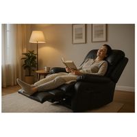 Berger comodo sillon reclinable masaje y calefacción hecho en cuero pu