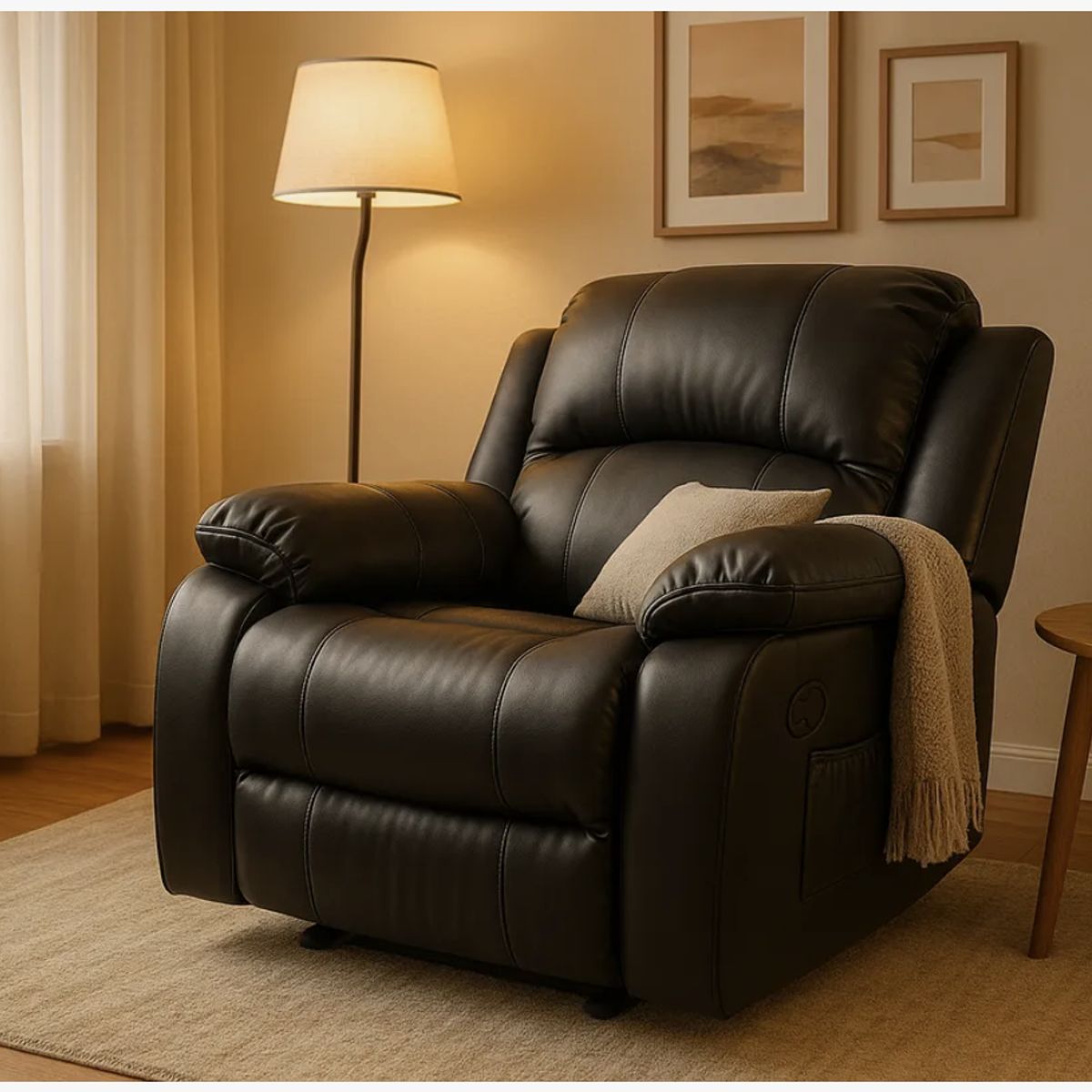 HOMER OUTDOOR - berger comodo sillon reclinable masaje y calefacción hecho en cuero pu