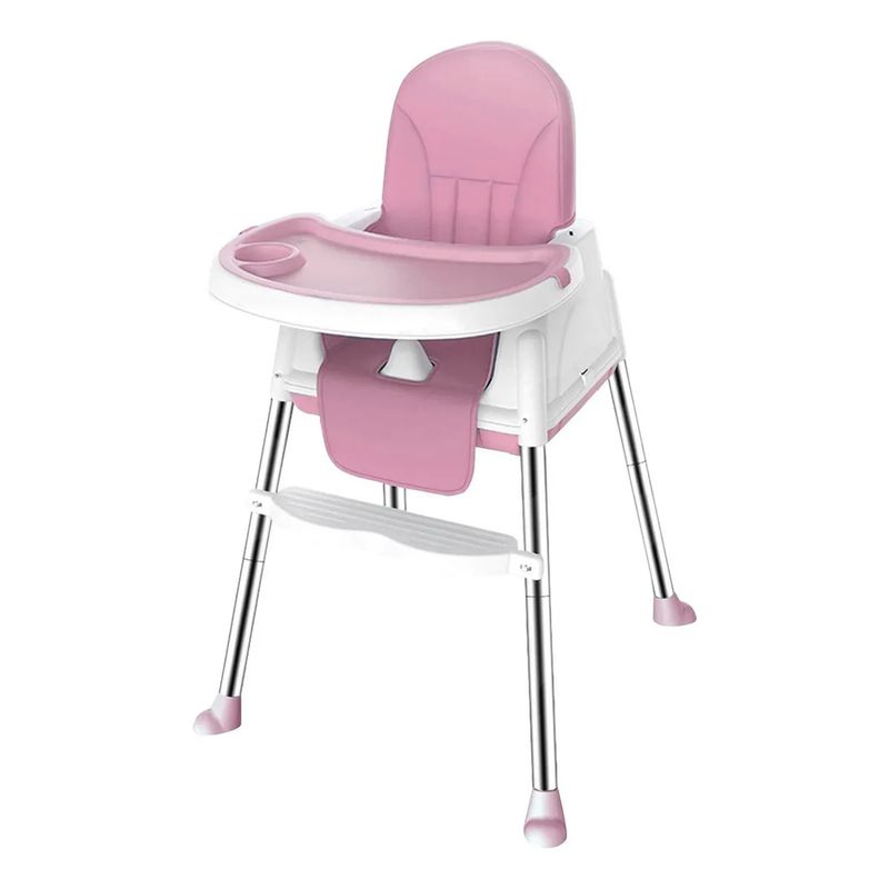 GENERICO - Silla comer Eshopangie 2 en 1 plegable color rosa