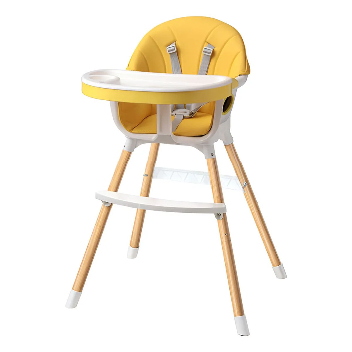 GENERICO - Silla comer 2 alturas fundas + cinturón amarillo nórdico