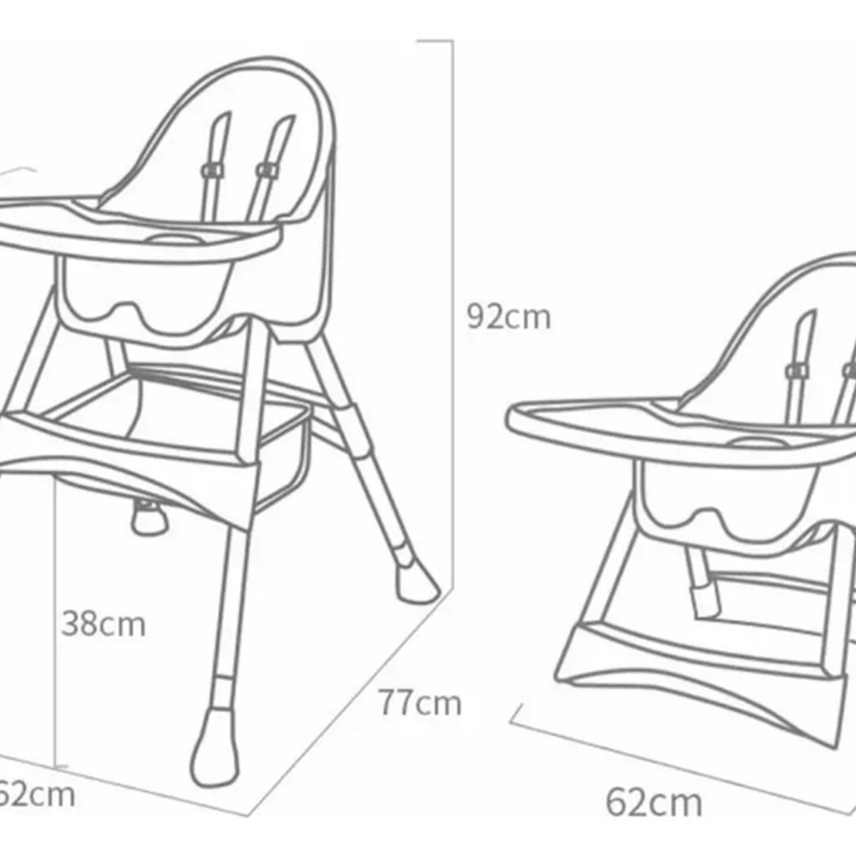 GENERICO - Silla comer Voyage Snack 2 en 1