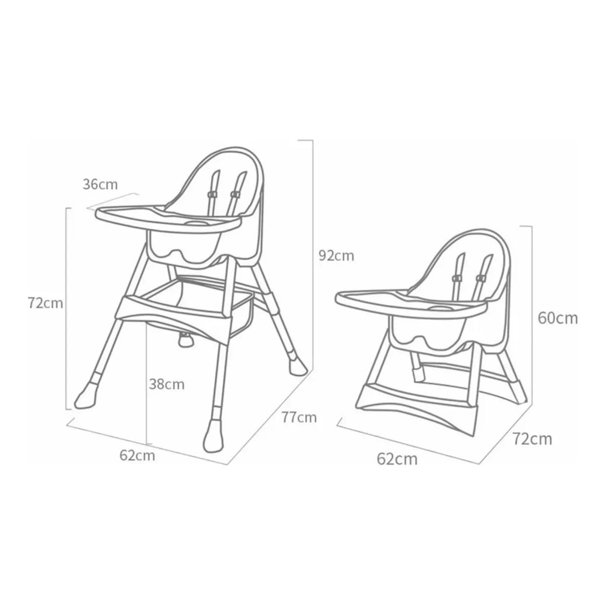 GENERICO - Silla comer Voyage Snack 2 en 1