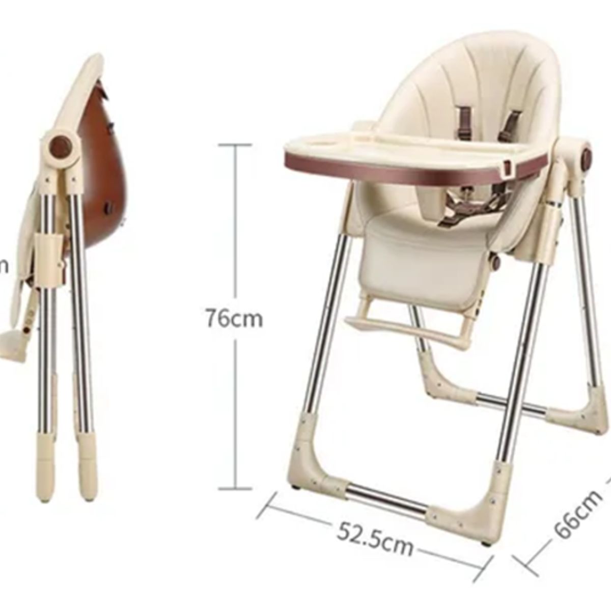 GENERICO - Silla comer regulable ecocuero celeste MO