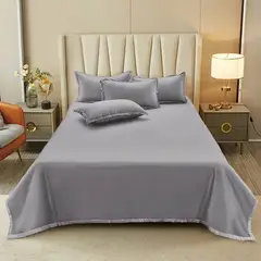 NAUTICA - Juego de Sabanas 2PL lisas Microfibra 95gsm Home ,Gris Oscuro