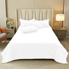 NAUTICA - Juego de Sabanas 2PL lisas Microfibra 95gsm Home ,Blanco