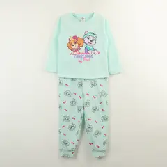 PAW PATROL - Pijama Manga Larga Niña Menta Skye & Everest