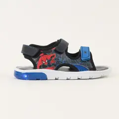 MARVEL - Sandalia Con Luces Niño Negro Escalando Spiderman