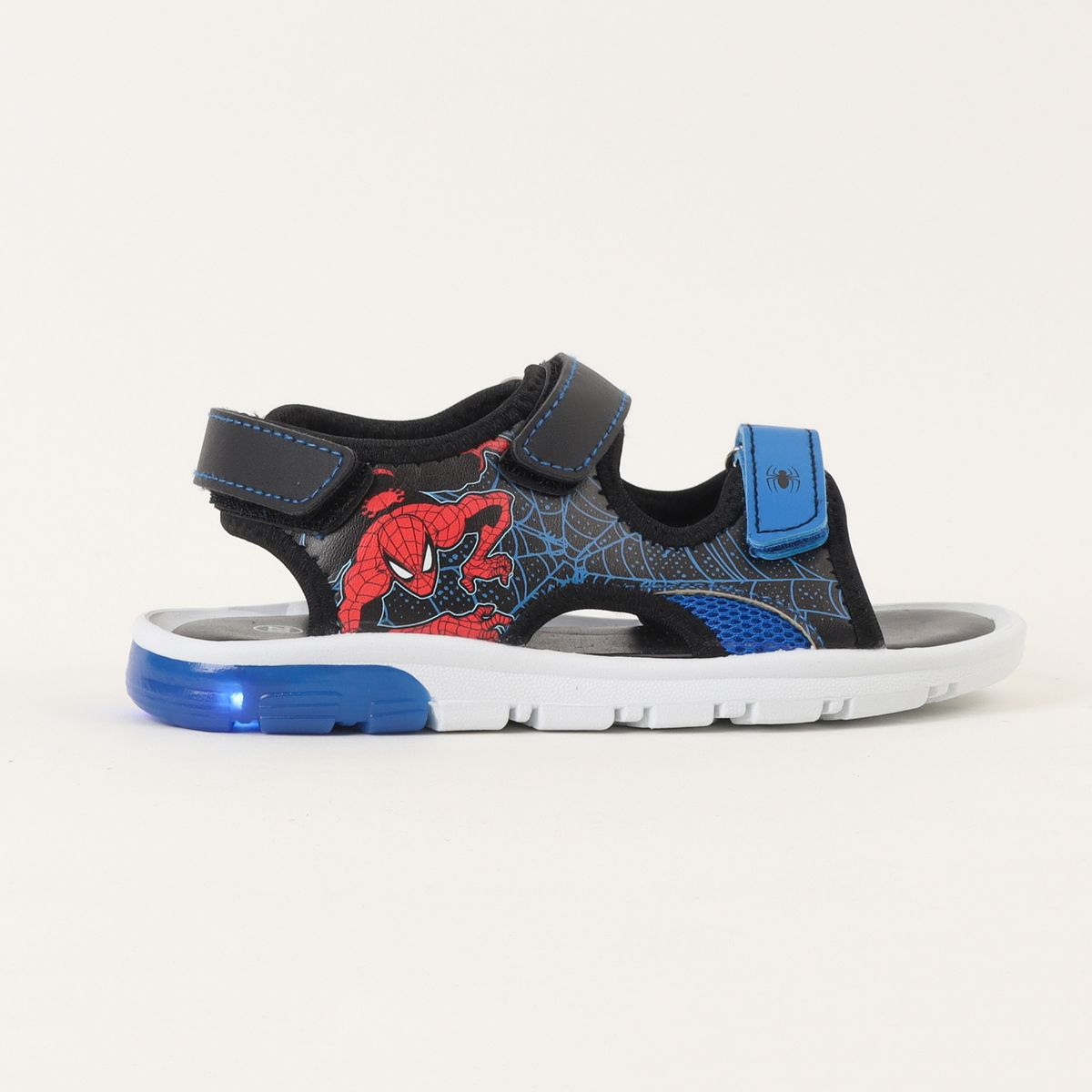 MARVEL - Sandalia Con Luces Niño Negro Escalando Spiderman Marvel