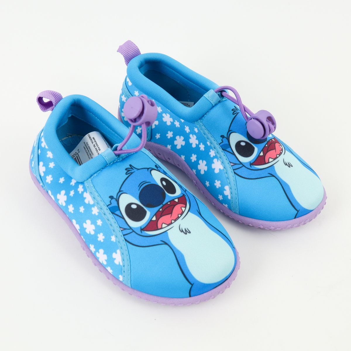 DISNEY - Zapato De Agua Niña Celeste Flores Lilo & Stitch Disney
