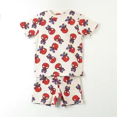 MARVEL - Pijama Manga Corta Niño Blanco Full Print Spiderman