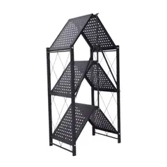 GENERICO - Estante Metálico 3 Niveles Negro Gms