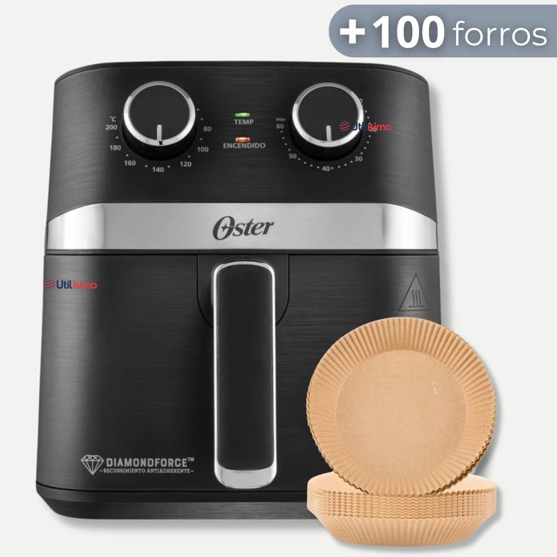 OSTER - Freidora de Aire Oster® Manual CKSTAF401MDF + 100 Forros Desechables