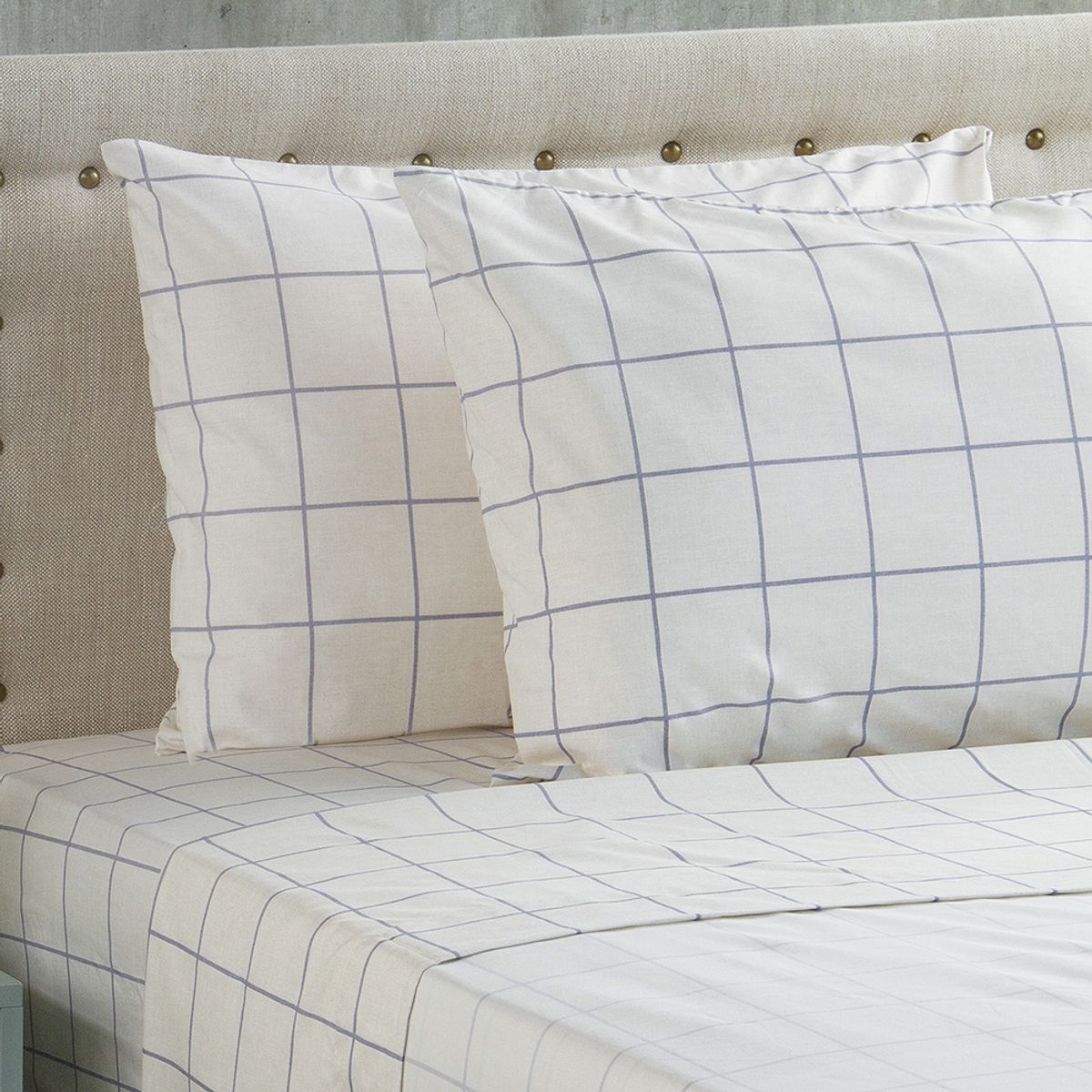 NAUTICA - Jgo.Sábanas  estampada 1.5PL NAUTICA HOME Poliester 95 grs- Blanco