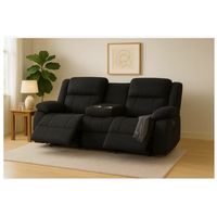 Sofa Reclinable 3 Cuerpo Reclinable porta vaso tela tecnica
