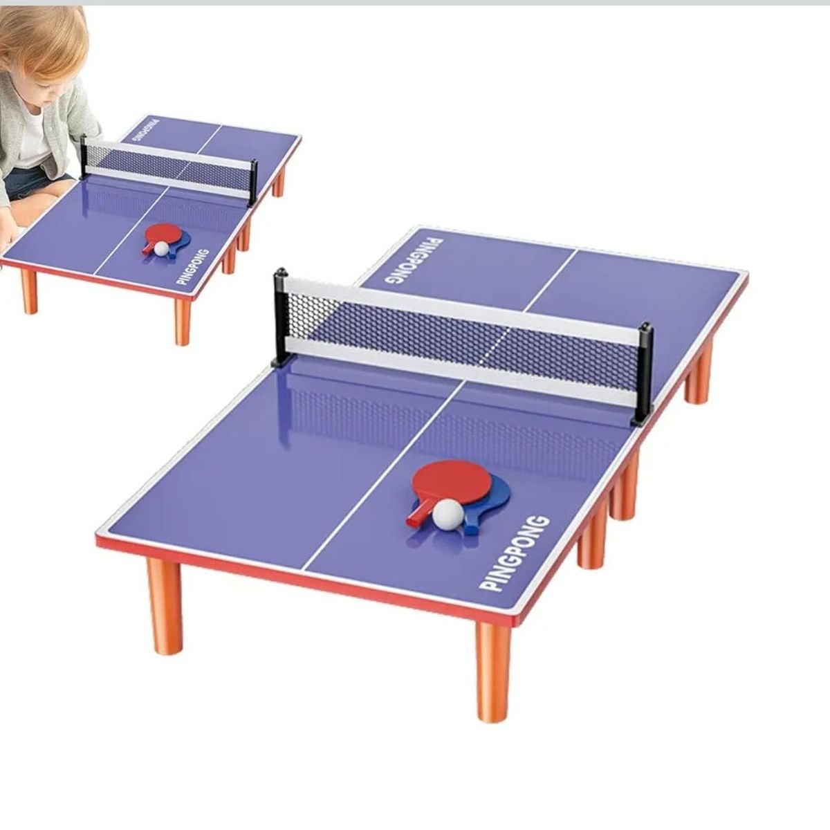 GENERICO - Mini Mesa De Juego Ping Pong Portátil