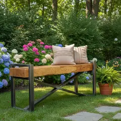 GENERICO - Banca / Banqueta Yara Madera Durmiente - 120 X 30 X 45