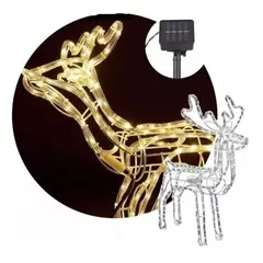 GENERICO - Reno Navidad Decoracion - Ciervo Navideño Luz LED SOLAR CALIDA120cm