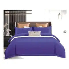 GENERICO - Juego Sábanas 200 Hilos 2plazas 4 Piezas De La Tela Liso púrpura