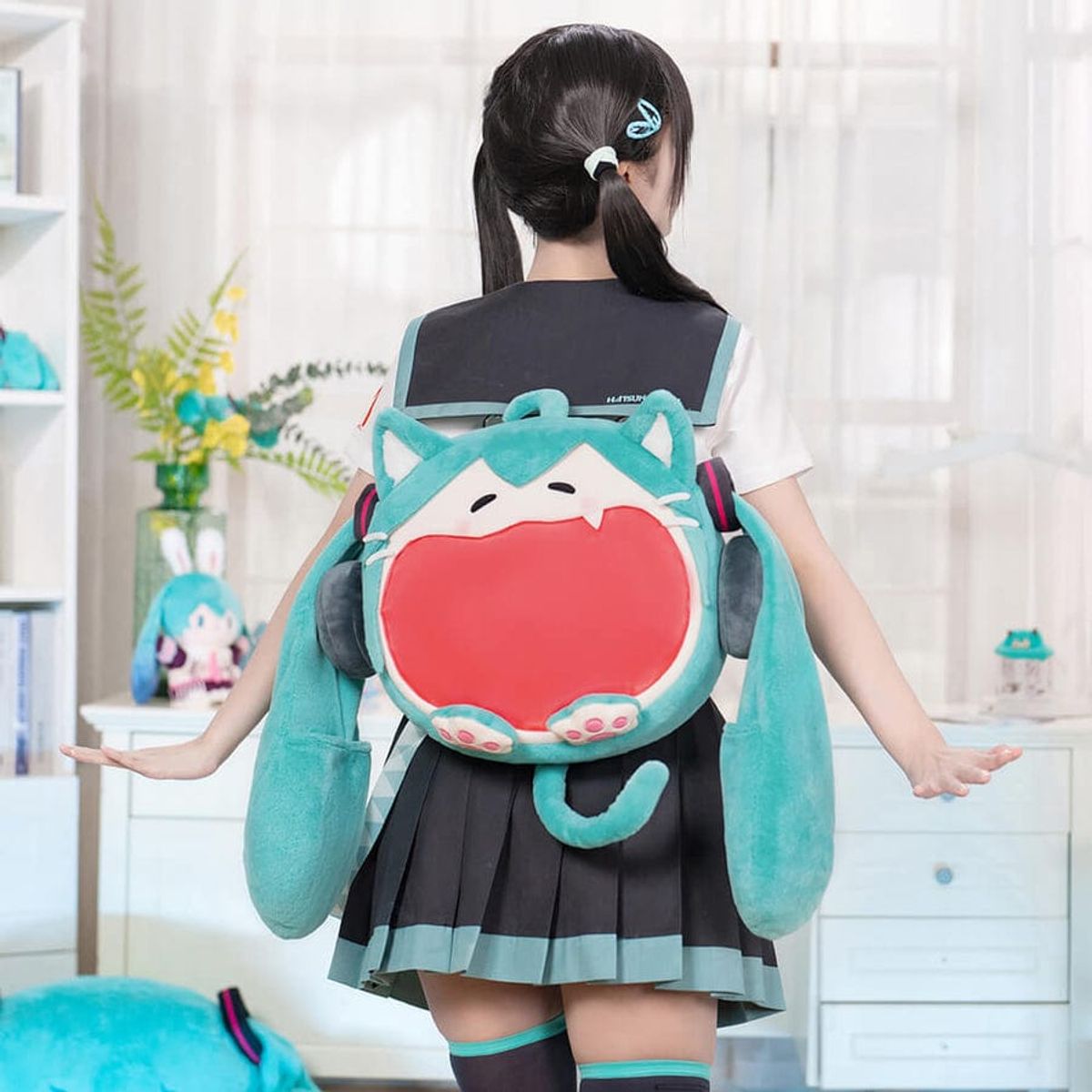 GENERICO - Hatsune Miku Bolso Mochila Grande De Peluche
