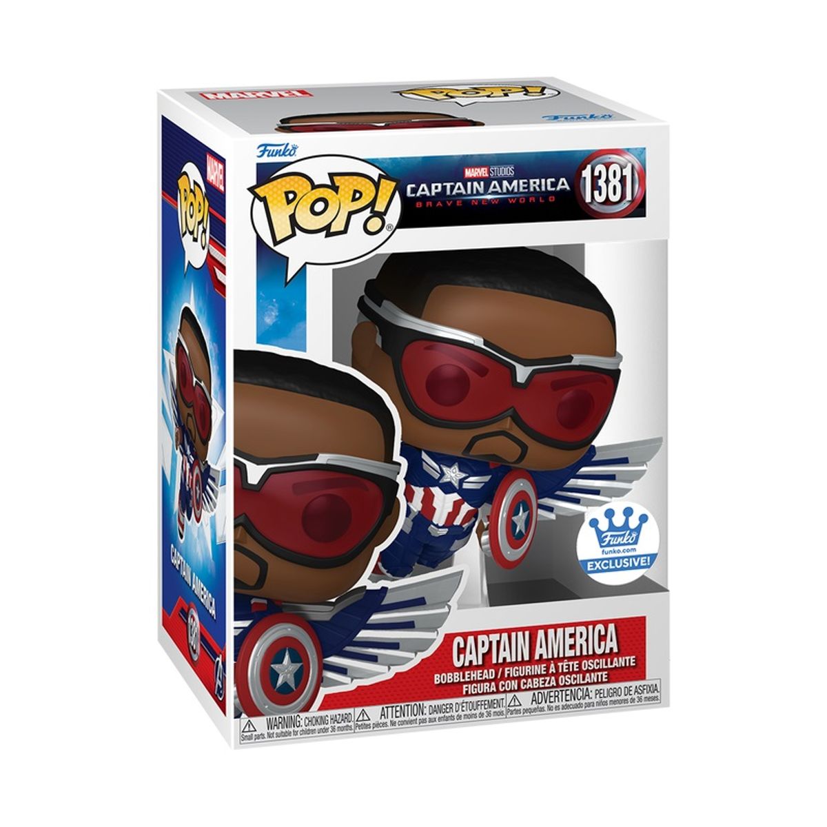 FUNKO - Funko Pop Marvel Capitán America 1381 (Falcon) + Protector