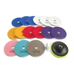 KINDA NICE - Juego De Discos Abrasivos De Agua Para Mármol, 17 Piezas