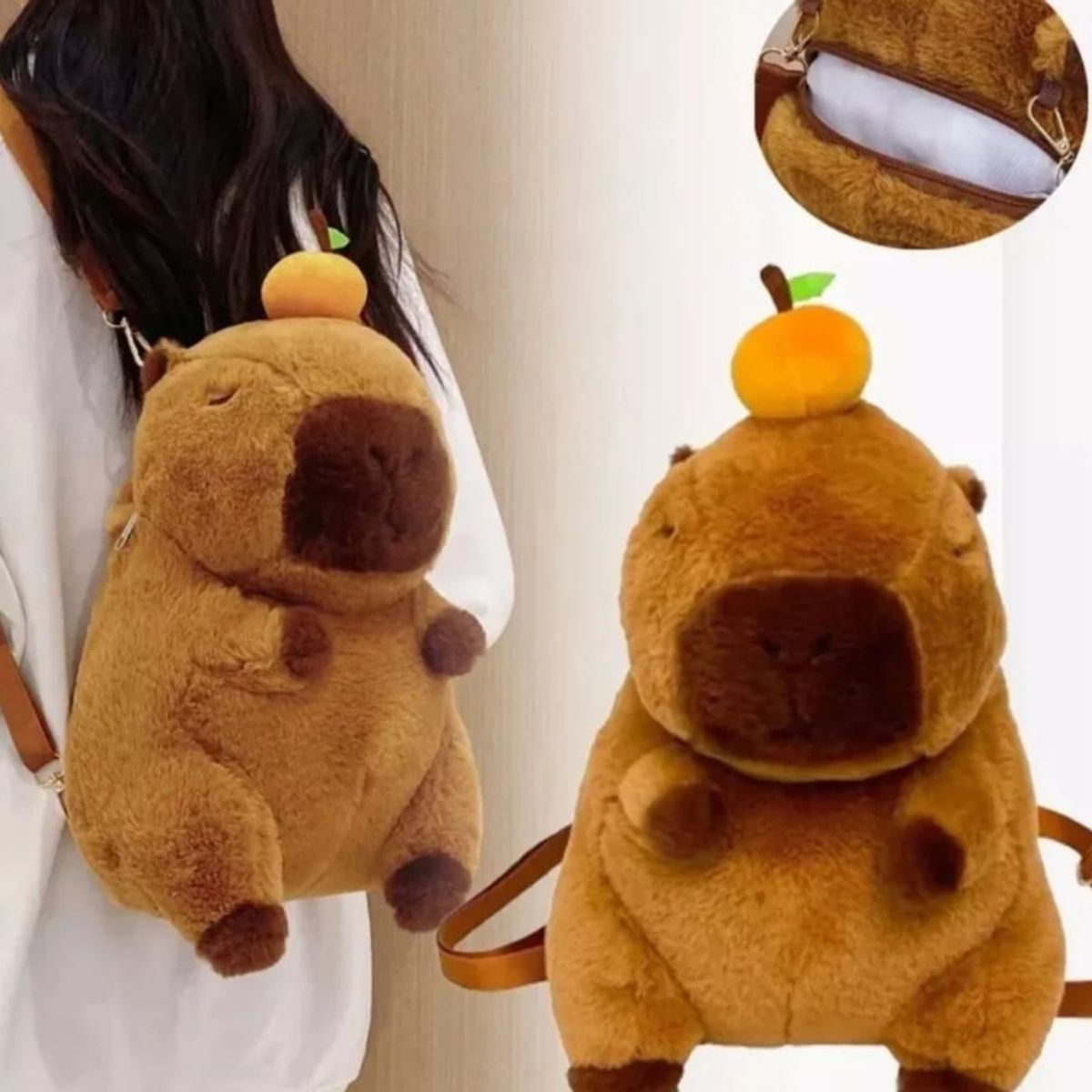 GENERICO - Capibara  Bolso Mochila Peluche De Felpa