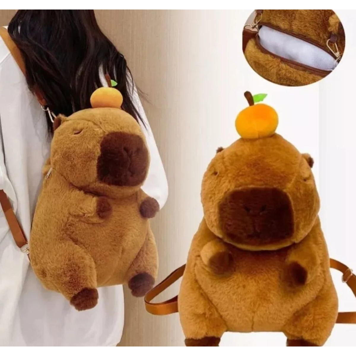 GENERICO - Capibara  Bolso Mochila Peluche De Felpa