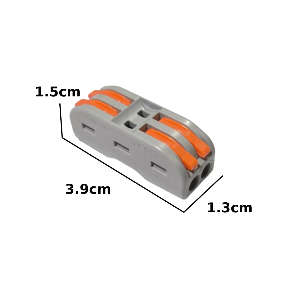 KUANGYE - Pack 50 Conector Eléctrico Rápido Wago 2 Entradas 2 Salidas