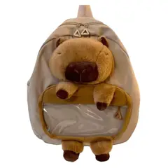 GENERICO - Capibara Mochila Grande De Peluche Beige