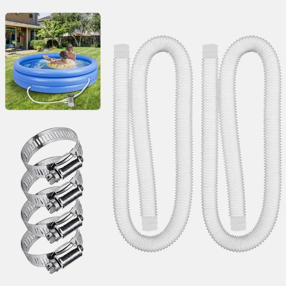 KINDA NICE - 2 Manguera Filtro Para Piscina Intex Bestway Universal 150cm