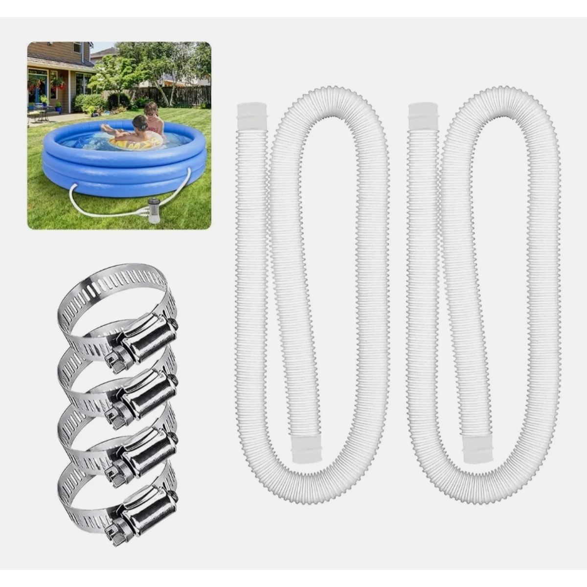 KINDA NICE - 2 Manguera Filtro Para Piscina Intex Bestway Universal 150cm