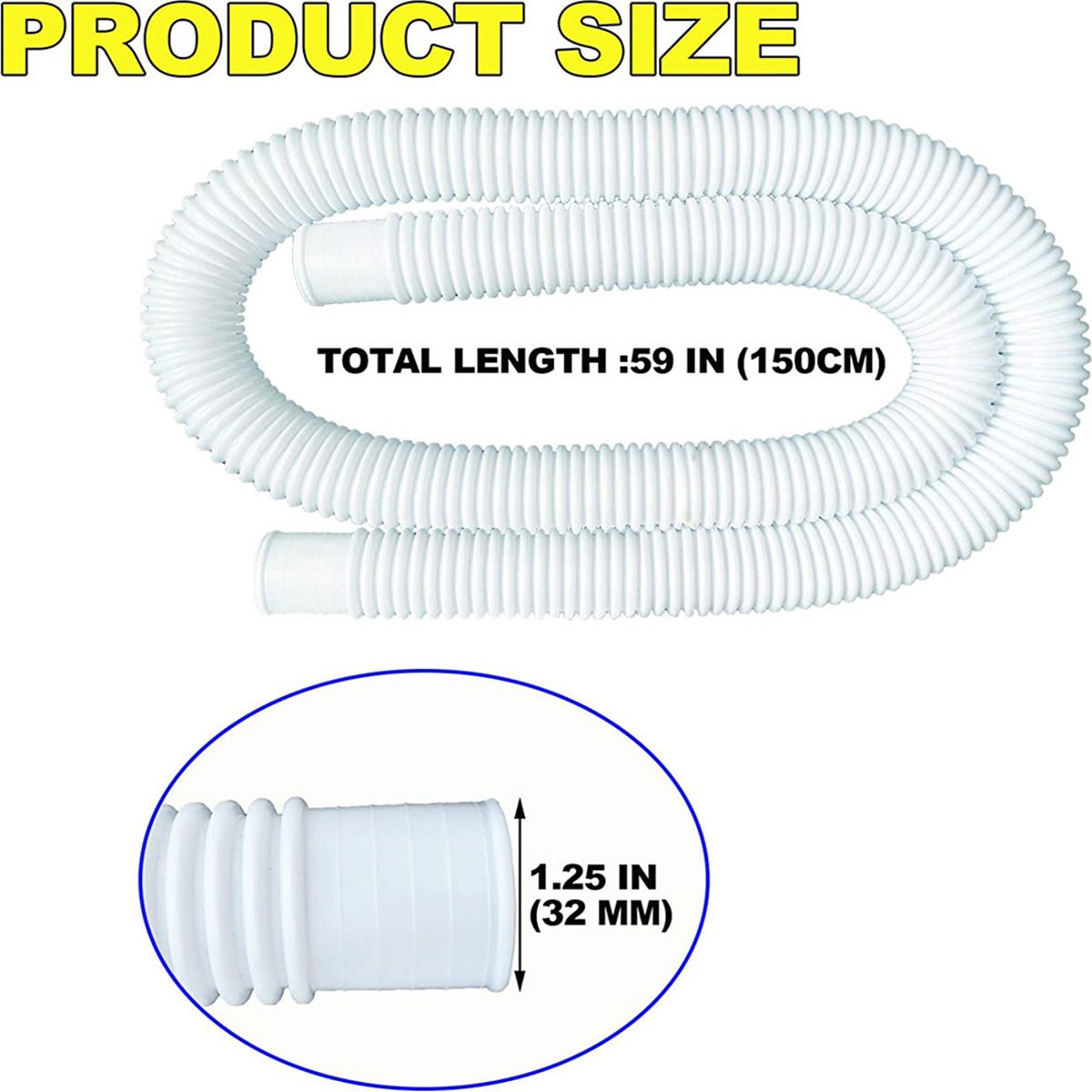 KINDA NICE - 2 Manguera Filtro Para Piscina Intex Bestway Universal 150cm