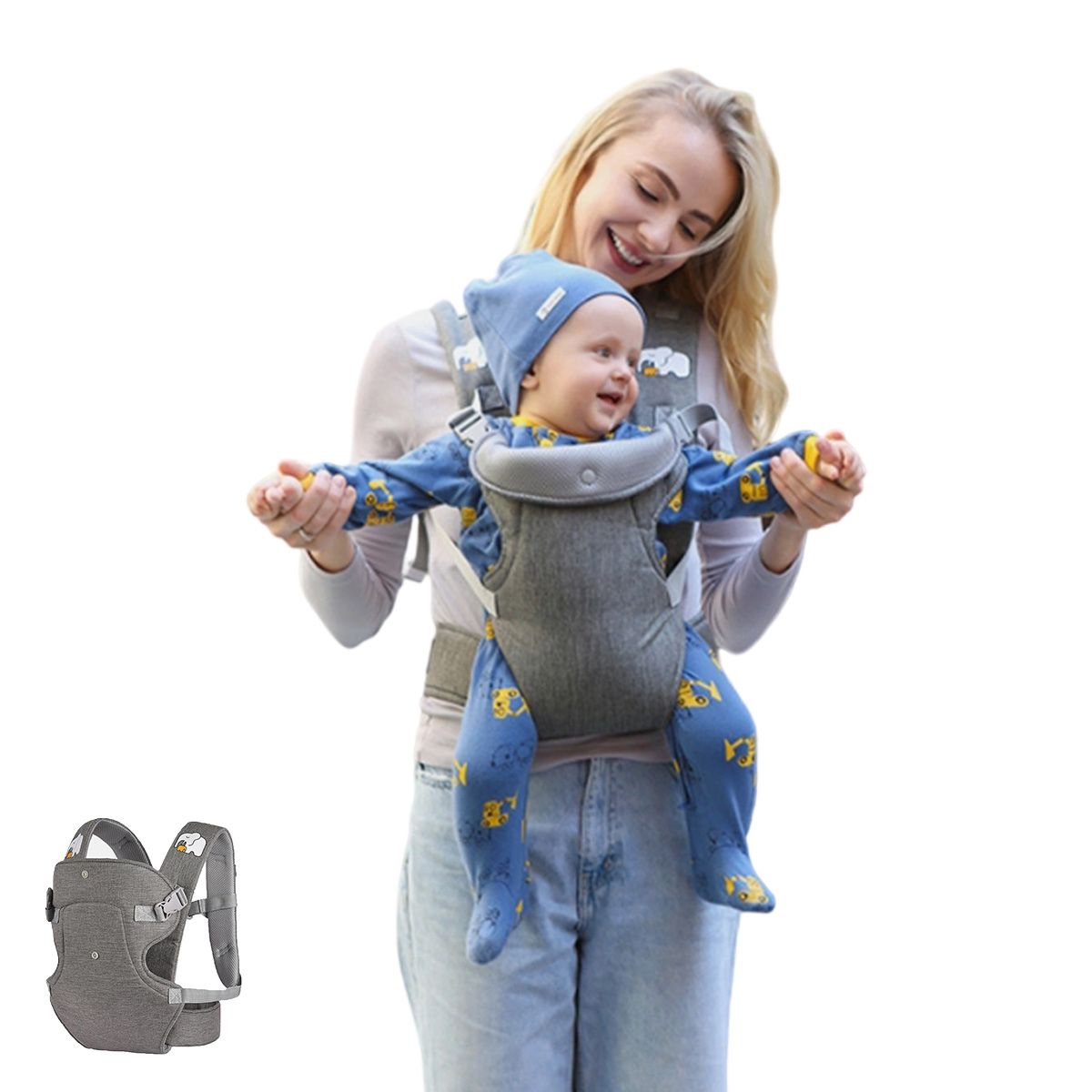 KINDA NICE - Portabebé De Viaje 4 En 1 Para Bebés Portátil Multifuncional