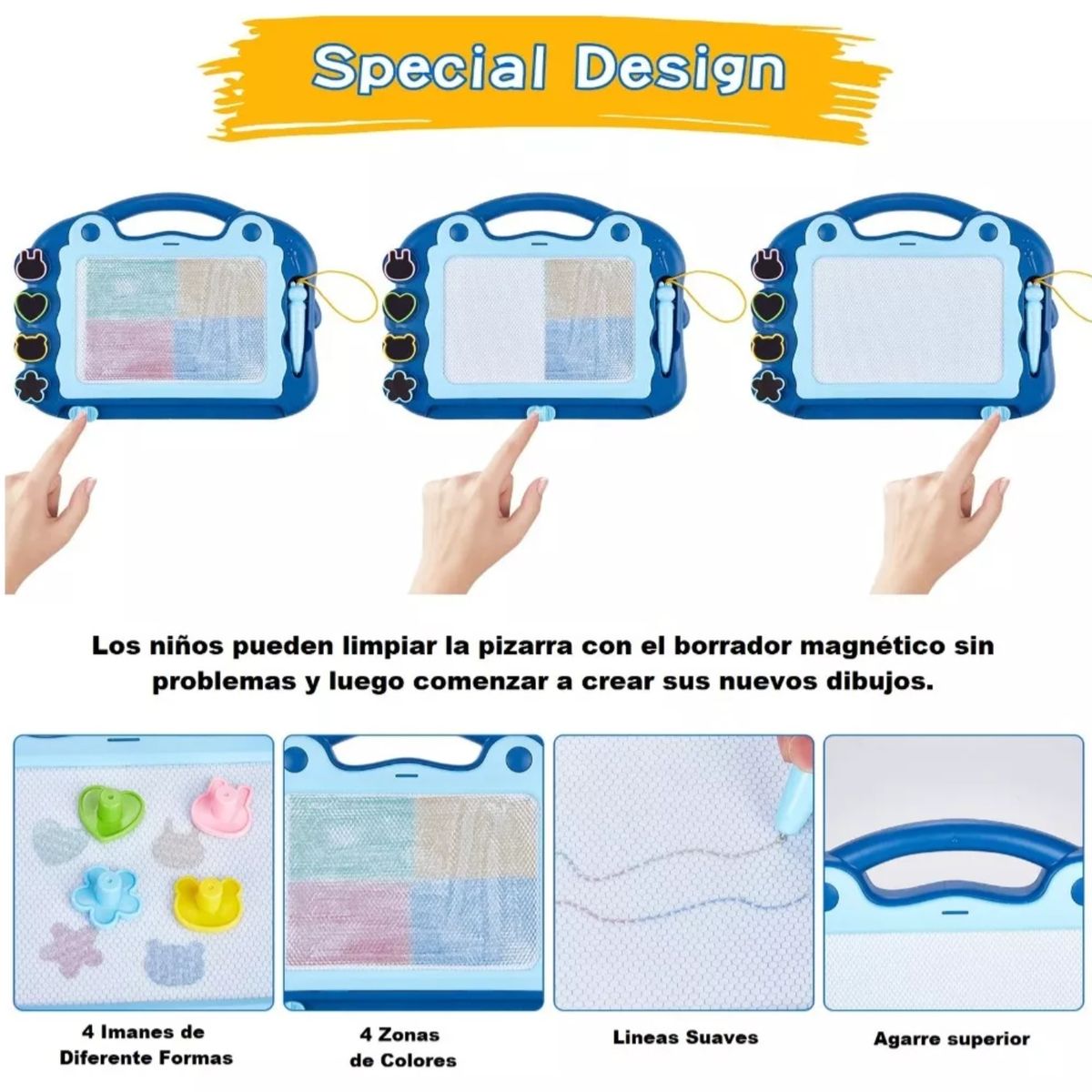 KINDA NICE - Juego Pizarra Magica Con Soporte Para Niños
