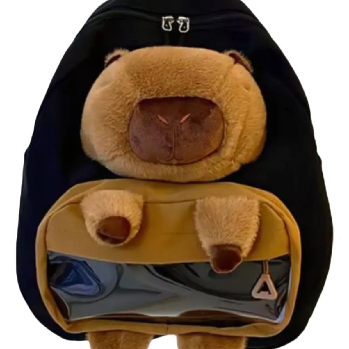 GENERICO - Capibara Mochila Grande De Peluche Negro
