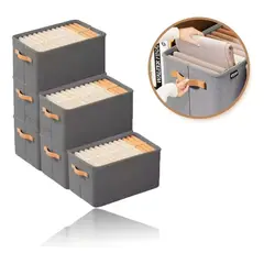 TNAKIEX - Cajas De Almacenamiento De Organizadora Tela Plegables6pcs